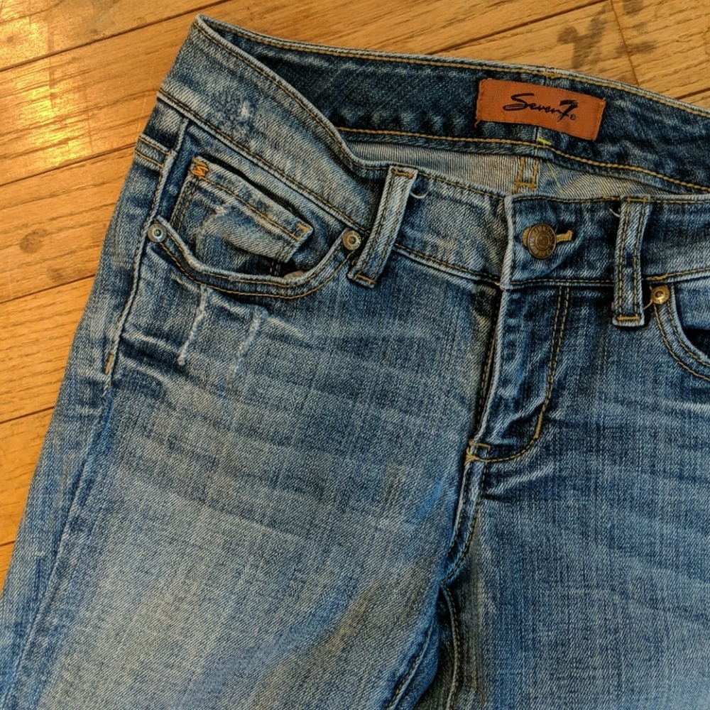 Seven7 distressed skinny jeans - Picture 3 of 6